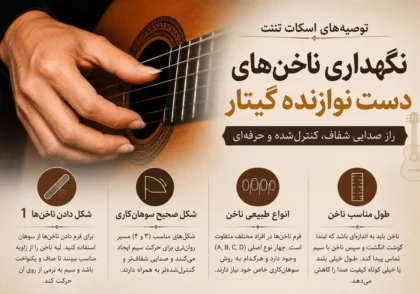 فرم صحیح ناخن گیتار کلاسیک