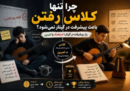 تمرین روزانه گیتار عامل اصلی پیشرفت هنرجویان